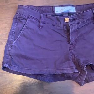 Purple H&M short shorts